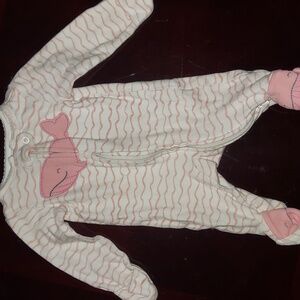 Carter's newborn bodysuit/ baby pj's with whale 🐋 print